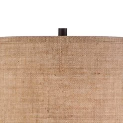 Possini Euro Design Garth Modern Floor Lamp Standing 63 1/2" Tall Oil Rubbed Bronze Burlap Fabric Drum Shade For Living Room Bedroom Office House Home -Famous Lighting Store GUEST c5c71305 3337 4fce ba6f 8957c4cb91c5