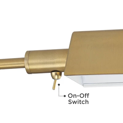 Possini Euro Design Keegan Traditional Pharmacy Floor Lamp 54 1/4" Tall Warm Gold Adjustable Swing Arm Metal Tent Shade For Living Room Reading 5 Possini Euro Design Keegan Traditional Pharmacy Floor Lamp 54 1/4" Tall Warm Gold Adjustable Swing Arm Metal Tent Shade For Living Room Reading - Image 3