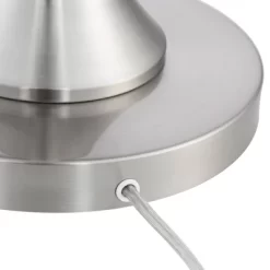 Possini Euro Design Modern Floor Lamp 64" Tall Brushed Nickel Silver Organza White Linen Drum Shade For Living Room Bedroom Office -Famous Lighting Store GUEST c6dfbe8e 2b7e 4a29 a926 3521ac4c1fa2