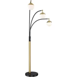 Possini Euro Design Rayne Modern Arc Floor Lamp 72" Tall Gold Black 3 Light LED Adjustable Arm Frosted Glass Globe Shade For Living Room Reading Home 15 Possini Euro Design Rayne Modern Arc Floor Lamp 72" Tall Gold Black 3 Light LED Adjustable Arm Frosted Glass Globe Shade For Living Room Reading Home -Famous Lighting Store GUEST c869919f 6f5b 4ba9 a151 3e35a537efaa