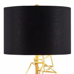 Possini Euro Design Modern Table Lamp 30" Tall Gold Metal Geometric Cube Black Drum Shade For Bedroom Living Room Bedside Nightstand Office Kids House 12 Possini Euro Design Modern Table Lamp 30" Tall Gold Metal Geometric Cube Black Drum Shade For Bedroom Living Room Bedside Nightstand Office Kids House -Famous Lighting Store GUEST c92e6f9c 8b15 4055 9210 e95329e351d3