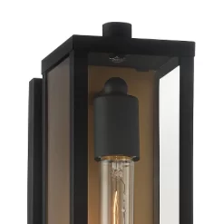 Possini Euro Design Berk Modern Outdoor Wall Light Fixture Textured Black 16" Clear Glass For Post Exterior Barn Deck House Porch Yard Posts Patio -Famous Lighting Store GUEST c9666d21 0d47 4e62 b46d 6ed9e6671a17