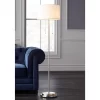 Possini Euro Design Simplicity Modern Floor Lamp 59" Tall Brushed Nickel Silver Off White Tapered Drum Shade For Living Room Bedroom Office House Home -Famous Lighting Store GUEST cc6fe75a 9b63 4dd9 b4f5 e3a431038446