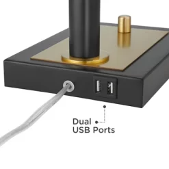 Possini Euro Design Possini Euro Hayven Desk Lamp With Dual USB Ports In Warm Gold With Black -Famous Lighting Store GUEST ce83f871 ecd6 4a32 8115 a311a0890f58