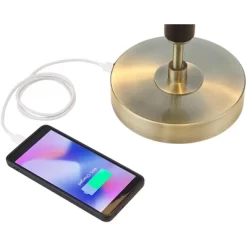 Possini Euro Design Possini Euro® Wyndham Desk Lamp With Glass Shade And Dual USB Ports 14 Possini Euro Design Possini Euro® Wyndham Desk Lamp With Glass Shade And Dual USB Ports -Famous Lighting Store GUEST cfa3a629 69c9 4678 8598 75a383393ac9