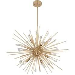 Possini Euro Design Janae Plated Gold Chandelier 29 1/2" Wide Modern Sputnik 12-Light Fixture For Dining Room House Foyer Kitchen Island Entryway -Famous Lighting Store GUEST d2ee25e0 8698 4b6a b1c0 66a5efef7c3f