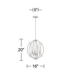 Possini Euro Design Spherical Brushed Nickel Pendant Chandelier 16" Wide Modern Orb 3-Light Fixture For Dining Room House Foyer Kitchen Island Bedroom 14 Possini Euro Design Spherical Brushed Nickel Pendant Chandelier 16" Wide Modern Orb 3-Light Fixture For Dining Room House Foyer Kitchen Island Bedroom -Famous Lighting Store GUEST d4c94ad7 a94d 4ba7 9f4d ae1100b106f0