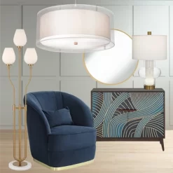 Possini Euro Design Brushed Nickel Pendant Chandelier 20" Wide Modern Organza Outer White Inner Shade 3-Light Fixture For Dining Room Kitchen Island -Famous Lighting Store GUEST d875c922 cc11 4547 a281 df8f75c252d8