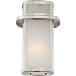 Possini Euro Design Delevan Modern Outdoor Wall Lights Fixture Set Of 2 Brushed Nickel 11 1/4" Frosted Seedy Glass For Post Exterior Barn Deck House 9 Possini Euro Design Delevan Modern Outdoor Wall Lights Fixture Set Of 2 Brushed Nickel 11 1/4" Frosted Seedy Glass For Post Exterior Barn Deck House -Famous Lighting Store GUEST db5aaafd cb6e 4533 9883 6389353d485b