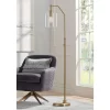 Possini Euro Design Kipling Modern 62 1/2" Tall Downbridge Arc Floor Lamp Warm Gold Metal Clear Glass Shade For Living Room Reading House -Famous Lighting Store GUEST dce3df1c 243c 47e5 87af 283fec7a7455