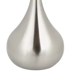 Possini Euro Design Mid Century Modern Floor Lamp 62" Tall Brushed Steel Droplet Cotton Cylinder Shade For Living Room Bedroom Office -Famous Lighting Store GUEST e11ef49e abbd 4f6e b6bb 695b3813afad