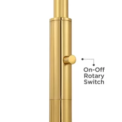 Possini Euro Design Kinsey Modern Downbridge Floor Lamp 67" Tall Warm Brass Metal Stone Pattern Glass Shade For Living Room Reading Bedroom Office -Famous Lighting Store GUEST e2aefa6e 7461 454c 8a76 9141ea4fa04f