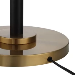 Possini Euro Design Modern Torchiere Floor Lamp LED 72" Tall Black Antique Brass White Glass Shade For Living Room Reading Uplight -Famous Lighting Store GUEST e3828f70 0912 4d01 b354 a2ea0eb97d4d