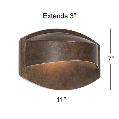 Possini Euro Design Xane Modern Industrial Outdoor Wall Light Fixture Bronze Dark Sky 7" For Post Exterior Barn Deck House Porch Yard Patio Outside 7 Possini Euro Design Xane Modern Industrial Outdoor Wall Light Fixture Bronze Dark Sky 7" For Post Exterior Barn Deck House Porch Yard Patio Outside - Image 5