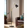 Possini Euro Design Modern Pharmacy Floor Lamp 54" Tall Matte Black Warm Gold Adjustable Metal Shade For Living Room Reading House -Famous Lighting Store GUEST e791b56b 06ea 40ff 9094 2ea476f613a9