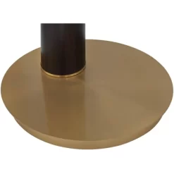 Possini Euro Design Mid Century Modern Arc Floor Lamp 72 1/2" Tall Espresso Warm Gold Metal White Linen Drum Shade For Living Room -Famous Lighting Store GUEST e7946ad1 d483 447b a6b8 dc1d28fdf264