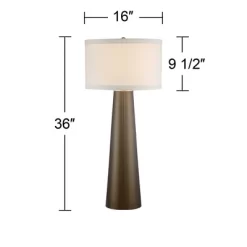 Possini Euro Design Karen Modern Table Lamp 36" Tall Dark Gold Glass Off White Fabric Drum Shade For Bedroom Living Room Bedside Nightstand Office 13 Possini Euro Design Karen Modern Table Lamp 36" Tall Dark Gold Glass Off White Fabric Drum Shade For Bedroom Living Room Bedside Nightstand Office -Famous Lighting Store GUEST e7acb0b2 0465 43d3 92dd dde0cd48fc8d