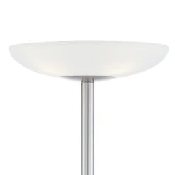 Possini Euro Design Meridian Light Blaster Modern Torchiere Floor Lamp 72" Tall Brushed Nickel LED Frosted Glass Shade For Living Room Bedroom Office -Famous Lighting Store GUEST e8673fbc a7f2 4600 98bc edeff2728d6c