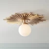 Possini Euro Design Hazel Modern Ceiling Light Semi Flush Mount Fixture 24" Wide Warm Brass White Globe Shade For Bedroom Kitchen Living Room Hallway -Famous Lighting Store GUEST e8a8317b 5642 401e bc12 f657b08b8582