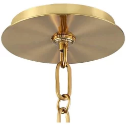 Possini Euro Design Warm Gold Pendant Chandelier 20" Wide Modern White Linen Drum Shade 4-Light Fixture For Dining Room Foyer Kitchen Island Entryway -Famous Lighting Store GUEST ea22a23f 499e 4388 a1c5 3ae919fbd1f1