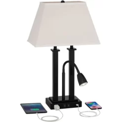 Possini Euro Design Possini Euro Deacon Black USB Port And Outlet Gooseneck Desk Lamps Set Of 2 -Famous Lighting Store GUEST eaa963c6 764d 4f1d 97f5 34f0293d4751 1