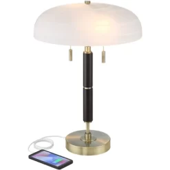 Possini Euro Design Possini Euro® Wyndham Desk Lamp With Glass Shade And Dual USB Ports 11 Possini Euro Design Possini Euro® Wyndham Desk Lamp With Glass Shade And Dual USB Ports -Famous Lighting Store GUEST ed6d30b1 9f1b 492d 9562 1b7a9b598322