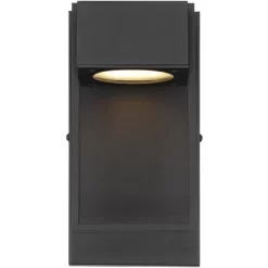 Possini Euro Design Pavel Modern Outdoor Wall Light Fixture Textured Black LED 9 1/2" For Post Exterior Barn Deck House Porch Yard Posts Patio Home -Famous Lighting Store GUEST f3abf658 9742 49b8 88c4 808d451eb059