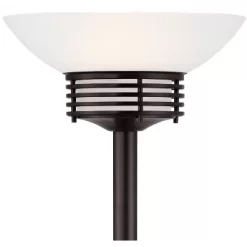 Possini Euro Design Light Blaster Modern Torchiere Floor Lamp 72 1/2" Tall Warm Bronze LED White Frosted Glass Bowl Shade For Living Room Bedroom Home -Famous Lighting Store GUEST f7be4045 ea37 4d34 8832 8494f26ed506