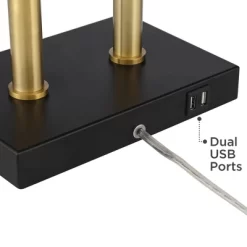 Possini Euro Design Keegan Modern Desk Lamp 24" High Warm Brass With Dual USB Charging Ports LED Adjustable Black Shade For Bedroom Living Room Desk 13 Possini Euro Design Keegan Modern Desk Lamp 24" High Warm Brass With Dual USB Charging Ports LED Adjustable Black Shade For Bedroom Living Room Desk -Famous Lighting Store GUEST f7c5654c 2ff0 4368 9784 4f28f7aa76ef
