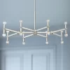 Possini Euro Design Marya Brushed Nickel Chandelier 37 3/4" Wide Modern 16-Light Fixture For Dining Room House Foyer Kitchen Island Entryway Bedroom