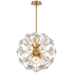 Alice 20" Wide Soft Gold And Crystal 11-Light Orb Pendant -Famous Lighting Store alice 20 inch wide soft gold and crystal 11 light orb pendant 381m2views3