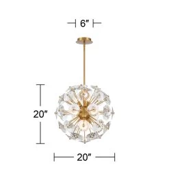 Alice 20" Wide Soft Gold And Crystal 11-Light Orb Pendant -Famous Lighting Store alice 20 inch wide soft gold and crystal 11 light orb pendant 381m2views5