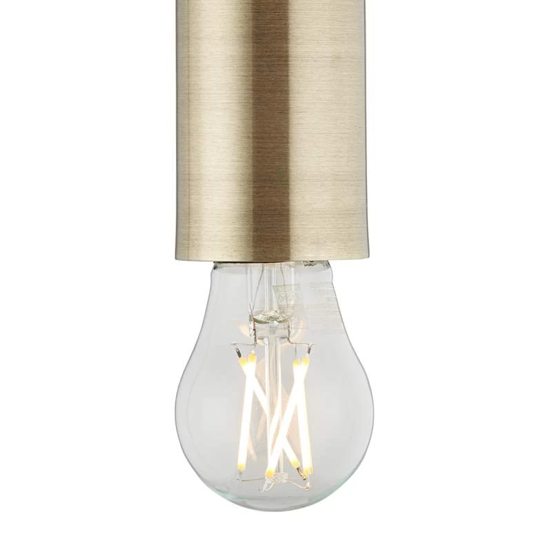 Antique Brass Plug-In Hanging Swag Chandelier With Clear A15 LED Bulb 4 Antique Brass Plug-In Hanging Swag Chandelier With Clear A15 LED Bulb - Image 2