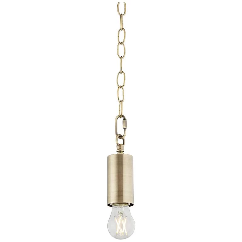 Antique Brass Plug-In Hanging Swag Chandelier With Clear A15 LED Bulb 9 Antique Brass Plug-In Hanging Swag Chandelier With Clear A15 LED Bulb - Image 7