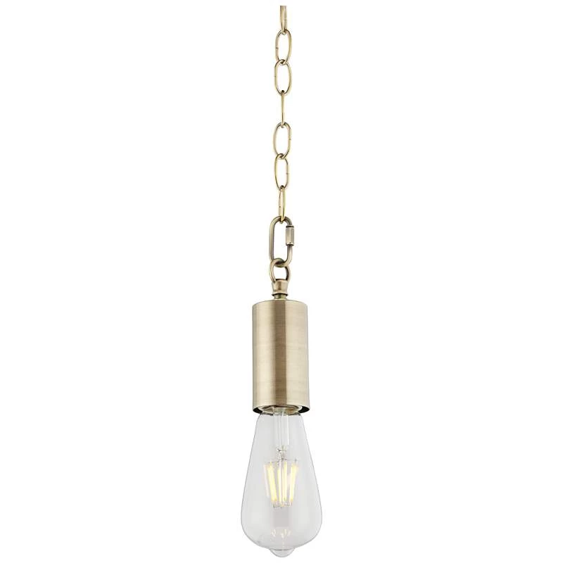 Antique Brass Plug-In Hanging Swag Chandelier With Edison Style LED Bulb 9 Antique Brass Plug-In Hanging Swag Chandelier With Edison Style LED Bulb - Image 7