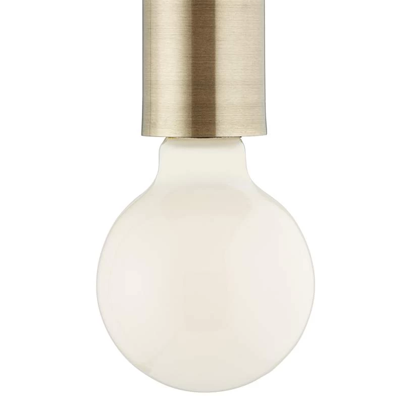 Antique Brass Plug-In Hanging Swag Chandelier With Milky G25 LED Bulb 4 Antique Brass Plug-In Hanging Swag Chandelier With Milky G25 LED Bulb - Image 2