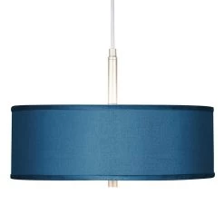 Blue Polyester 16" Wide Pendant Light