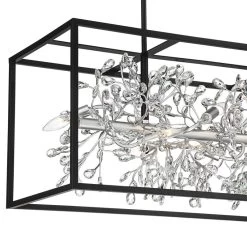 Carrine 38 1/2" Wide Black And Silver Island 8-Light Pendant -Famous Lighting Store carrine 38 and one half inch wide black and silver island 8 light pendant 140d0views2