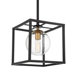 Delaney 8" Wide Black Open Square Mini Pendant Light -Famous Lighting Store delaney 8 inch wide black open square mini pendant light 64t29views1