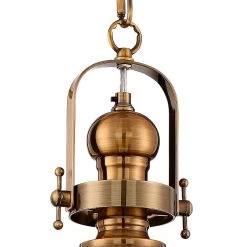 Donovan 13" Wide Antique Brass And Clear Glass Pendant Light -Famous Lighting Store donovan 13 inch wide antique brass and clear glass pendant light 39r41views2