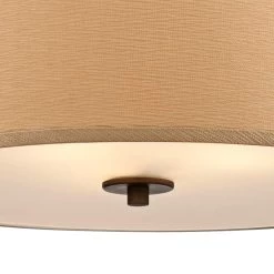 Halsted 20" Wide Linen Shade And Brushed Bronze Pendant Light 11 Halsted 20" Wide Linen Shade And Brushed Bronze Pendant Light -Famous Lighting Store halsted 20 inch wide linen shade and brushed bronze pendant light t8841views1