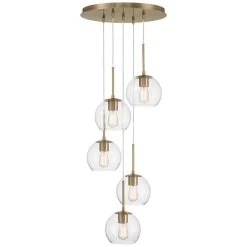 Haniger 19 1/4" Wide Soft Gold Multi-Light Pendant -Famous Lighting Store haniger 19 and one quarter inch wide soft gold multi light pendant 048a6views3