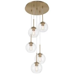 Haniger 19 1/4" Wide Soft Gold Multi-Light Pendant -Famous Lighting Store haniger 19 and one quarter inch wide soft gold multi light pendant 048a6views4