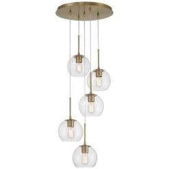Haniger 19 1/4" Wide Soft Gold Multi-Light Pendant -Famous Lighting Store haniger 19 and one quarter inch wide soft gold multi light pendant 048a6views5