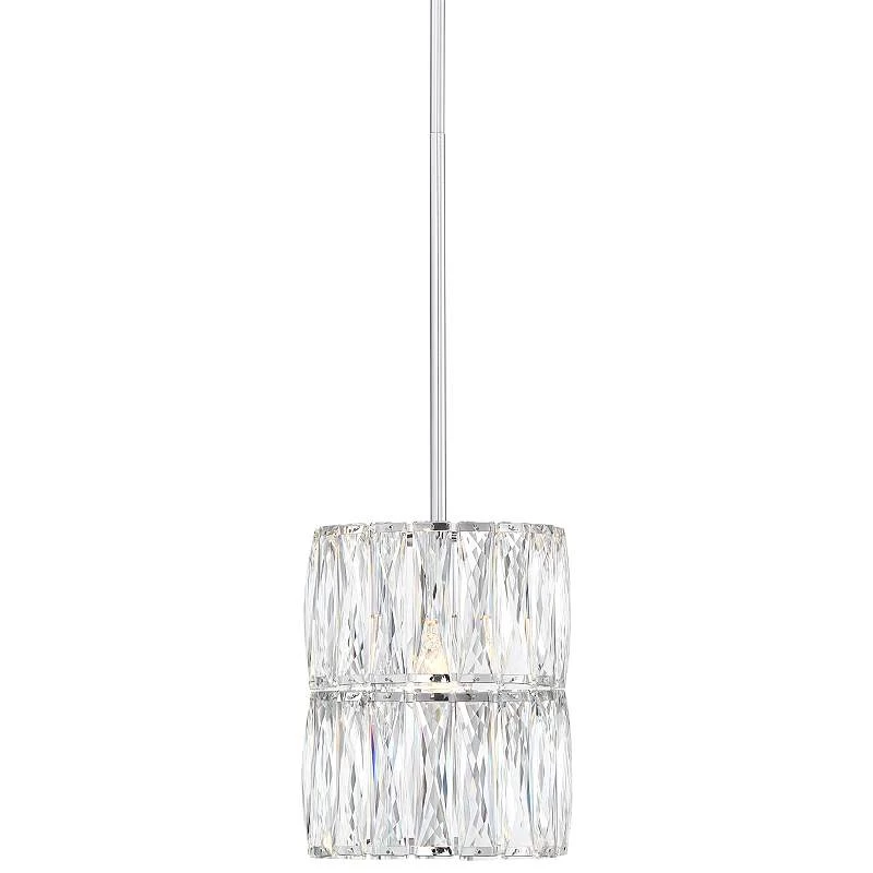 Juliette 7 3/4" Wide Chrome And K9 Crystal Mini Pendant 4 Juliette 7 3/4" Wide Chrome And K9 Crystal Mini Pendant - Image 2