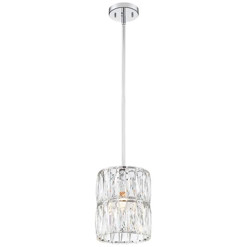 Juliette 7 3/4" Wide Chrome And K9 Crystal Mini Pendant 7 Juliette 7 3/4" Wide Chrome And K9 Crystal Mini Pendant - Image 5