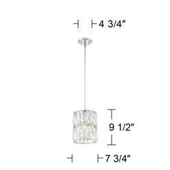 Juliette 7 3/4" Wide Chrome And K9 Crystal Mini Pendant 13 Juliette 7 3/4" Wide Chrome And K9 Crystal Mini Pendant -Famous Lighting Store juliette 7 and three quarter inch wide chrome and k9 crystal mini pendant 53x06views4