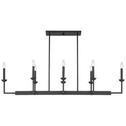 Kime 50" Wide Black 8-Light Trestle Island Chandelier -Famous Lighting Store kime 50 inch wide black 8 light trestle island chandelier 267y1views4