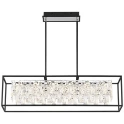 Krisa 35 1/2" Wide Crystal LED Kitchen Island Light Pendant -Famous Lighting Store krisa 35 and one half inch wide crystal led kitchen island light pendant 78t09views3