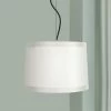 Possini Euro 14" Wide Modern White Drum Shade Pendant Light -Famous Lighting Store possini euro 14 inch wide modern white drum shade pendant light 57w65cropped
